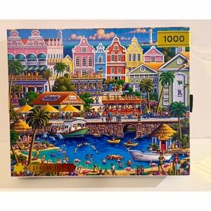 Buffalo Games Dowdle Aruba 1000 Piece Puzzle Caribbean Travel Scene New